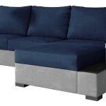 Γωνιακός καναπές Nero-Γκρι - Μπλε-Δεξιά