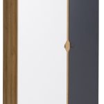 Ντουλάπα Memone δίφυλλη-Φυσικό-Λευκό-Γκρι