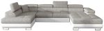 Γωνιακός καναπές Romeo-Αριστερή-Γκρι - Λευκό