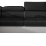 Γωνιακός καναπές Romeo-Αριστερή-Μαύρο - Λευκό