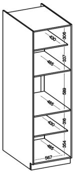 Επιδαπέδιο ντουλάπι ψηλό Virgo 60 DP-Leuko - Image 2