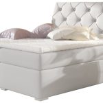 Επενδεδυμένο κρεβάτι Baltimore με στρώμα και ανώστρωμα-160 x 200-Leuko