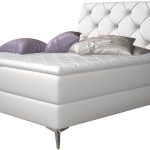 Επενδυμένο κρεβάτι Ethel με στρώμα και ανώστρωμα-180 x 200-Leuko