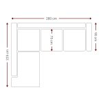 Γωνιακός καναπές Hanson-Mocca-Αριστερή - Image 2