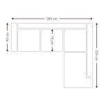 Γωνιακός καναπές Hanson-Petrol-Δεξιά - Image 3