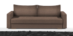 Καναπές Kleio Διθέσιος-130φ 80β εκ.-Σοκολατί