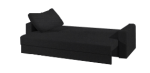 Καναπές Kleio Διθέσιος-130φ 80β εκ.-Μαύρο - Image 2