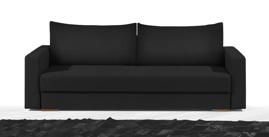 image_32943_kleioo4619 Καναπές Kleio Διθέσιος-150φ 80β εκ.-Μαύρο - Image 1