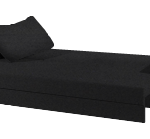 Καναπές Kleio Τριθέσιος-215φ 80β εκ.-Μαύρο