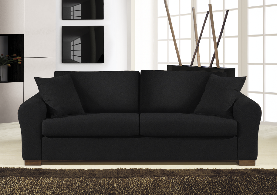 image_33032_orfaias4619_1 Καναπές Ορφέας Τριθέσιος-210φ 90β εκ.-Μαύρο - Image 1