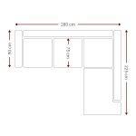 Γωνιακός καναπές Holmes-Gkri Anoixto-Δεξιά - Image 3