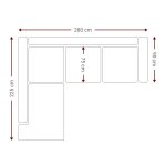 Γωνιακός καναπές Holmes-Petrol-Αριστερή - Image 3