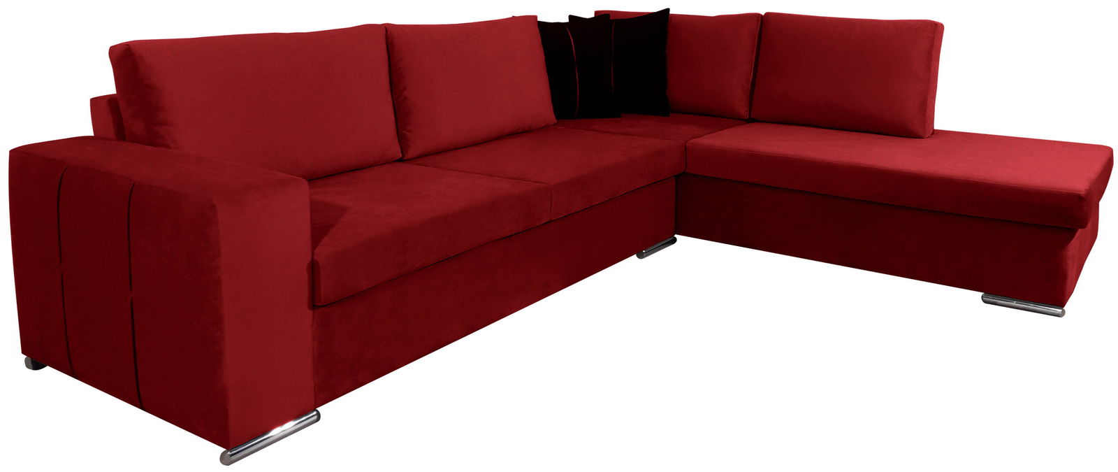 image_334663_stripe-sani-14-23_1 Γωνιακός καναπές Stripe-Kokkino-Αριστερή - Image 1