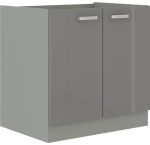 Επιδαπέδιο ντουλάπι Ingrid 80 D 2F-Gkri - Image 2