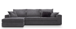 Γωνιακός καναπές Mission-Προσαρμόσιμη-250φ 165β εκ.-Γκρι