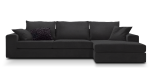 Γωνιακός καναπές Mission-Προσαρμόσιμη-230φ 145β εκ.-Μαύρο - Image 2