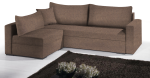 Γωνιακός καναπές Kleio-195φ 140β-Σοκολατί - Image 2