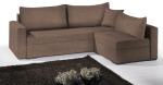 Γωνιακός καναπές Kleio-215φ 160β-Σοκολατί - Image 2