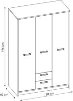 Ντουλάπα Nebraska τρίφυλλη - Image 3