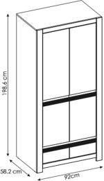 Ντουλάπα Sydney δίφυλλη - Image 4