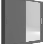 Ντουλάπα Malmo συρόμενη-180 x 62 x 200 εκ.-Γκρι
