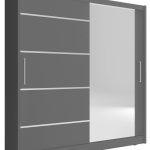 Ντουλάπα Mazoo συρόμενη-200 x 62 x 214 εκ.-Γκρι