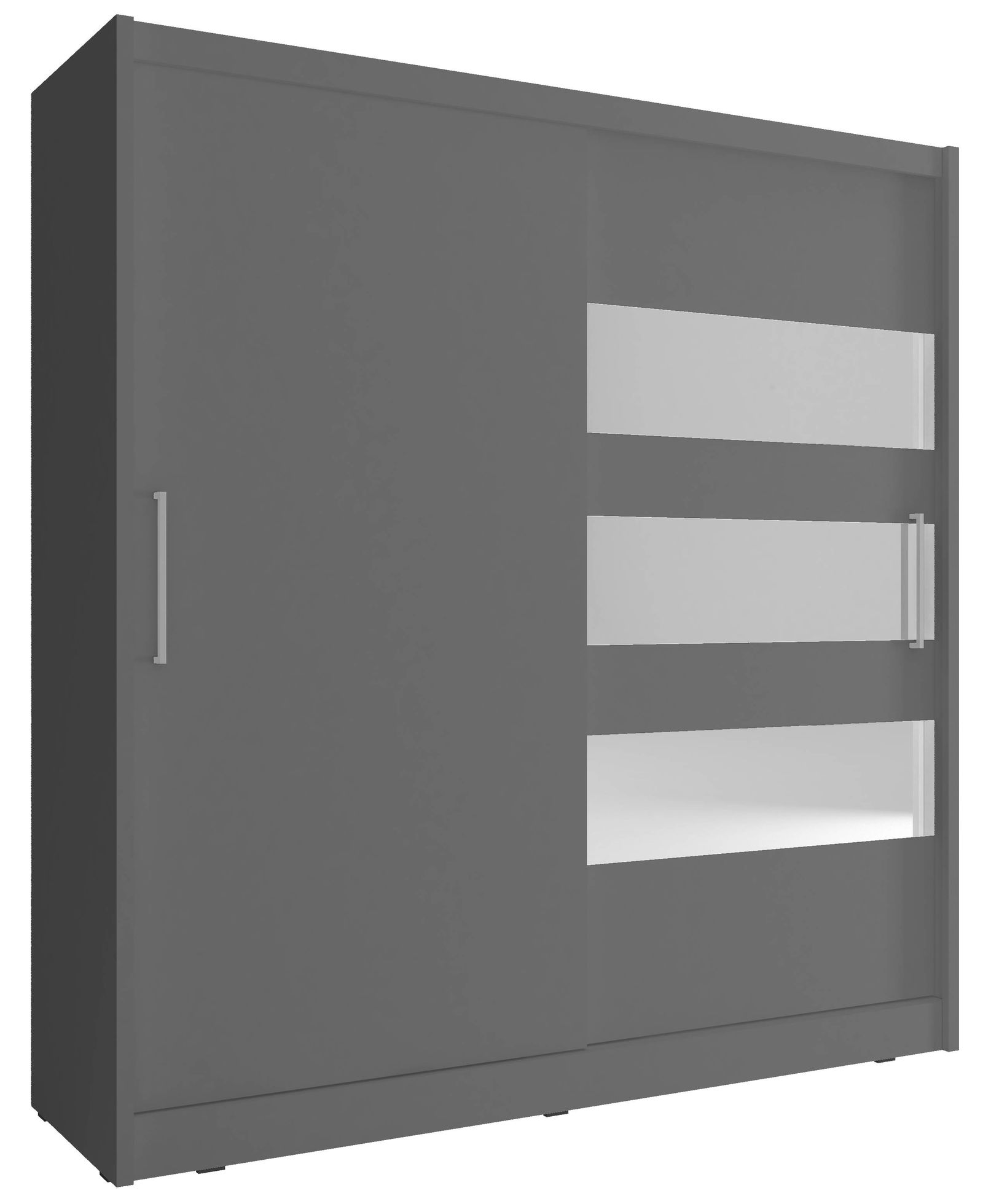 image_366721_szafa_maja_iii_grafit-grafit Ντουλάπα Cosmo συρόμενη-200 x 62 x 214 εκ.-Γκρι - Image 1