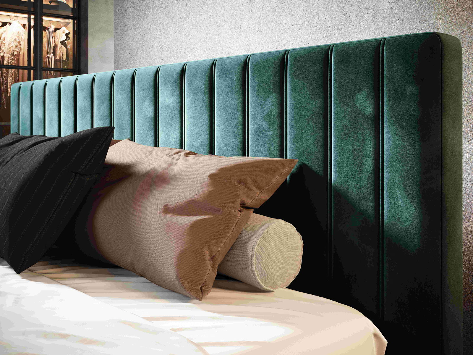 Επενδυμένο κρεβάτι Margo-140 x 200-Prasino - Image 4