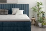 Επενδυμένο κρεβάτι Melantha με στρώμα και ανώστρωμα-140 x 200-Petrol - Image 5