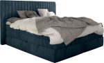 Επενδυμένο κρεβάτι Melantha με στρώμα και ανώστρωμα-180 x 200-Petrol