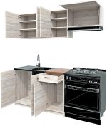 Σύνθεση κουζίνας Mela-Μήκος: 180 εκ.-Drus