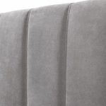 Επενδυμένο κρεβάτι Lingo-140 x 200-Gkri-Χωρίς μηχανισμό ανύψωσης