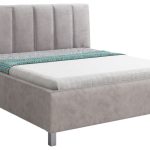 Επενδυμένο κρεβάτι Lingo-140 x 200-Gkri-Με μηχανισμό ανύψωσης