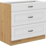 Επιδαπέδιο ντουλάπι Yvette 80 D 3S-Λευκό