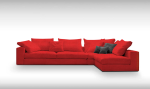 Γωνιακός καναπές Loft-Προσαρμόσιμη-295φ 165β εκ.-Κόκκινο - Image 2