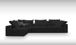 Γωνιακός καναπές Loft-Προσαρμόσιμη-295φ 165β εκ.-Μαύρο - Image 2