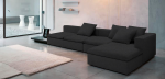 Γωνιακός καναπές Lory-300φ 155β εκ.-Μαύρο - Image 2