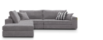 Γωνιακός καναπές Mission Plus-Προσαρμόσιμη-285φ 230β εκ.-Γκρι Anoixto