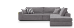 Γωνιακός καναπές Mission Plus-Προσαρμόσιμη-285φ 230β εκ.-Γκρι Anoixto - Image 2