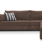 Γωνιακός καναπές Mission Plus-Προσαρμόσιμη-285φ 230β εκ.-Σοκολατί