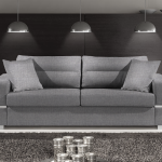 Καναπές Φένια Τριθέσιος-210φ 90β εκ.-Γκρι Anoixto