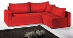 Γωνιακός καναπές Kleio-215φ 160β-Κόκκινο