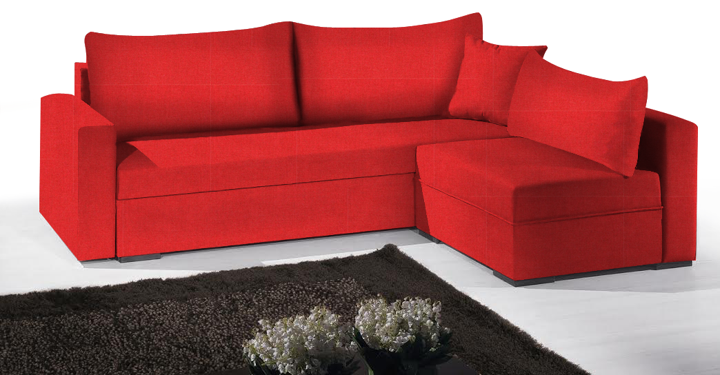 image_39390_kleio4623_-_ Γωνιακός καναπές Kleio-215φ 160β-Κόκκινο - Image 1