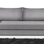 Καναπές Kleio Διθέσιος-130φ 80β εκ.-Γκρι Anoixto