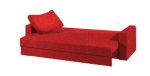 Καναπές Kleio Διθέσιος-130φ 80β εκ.-Κόκκινο - Image 2