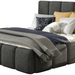 Κρεβάτι Edvi-160 x 200-Gkri Skouro-Με μηχανισμό ανύψωσης