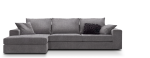 Γωνιακός καναπές Mission-Προσαρμόσιμη-230φ 145β εκ.-Γκρι Anoixto