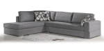 Γωνιακός καναπές Must-Δεξιά-295φ 230β εκ.-Γκρι Anoixto