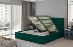 Επενδυμένο κρεβάτι Volcito-140 x 200-Πράσινο-Με μηχανισμό ανύψωσης - Image 3