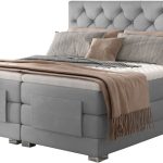 Επενδυμένο κρεβάτι Clover με στρώμα και ανώστρωμα-Gkri Anoixto-140 x 200